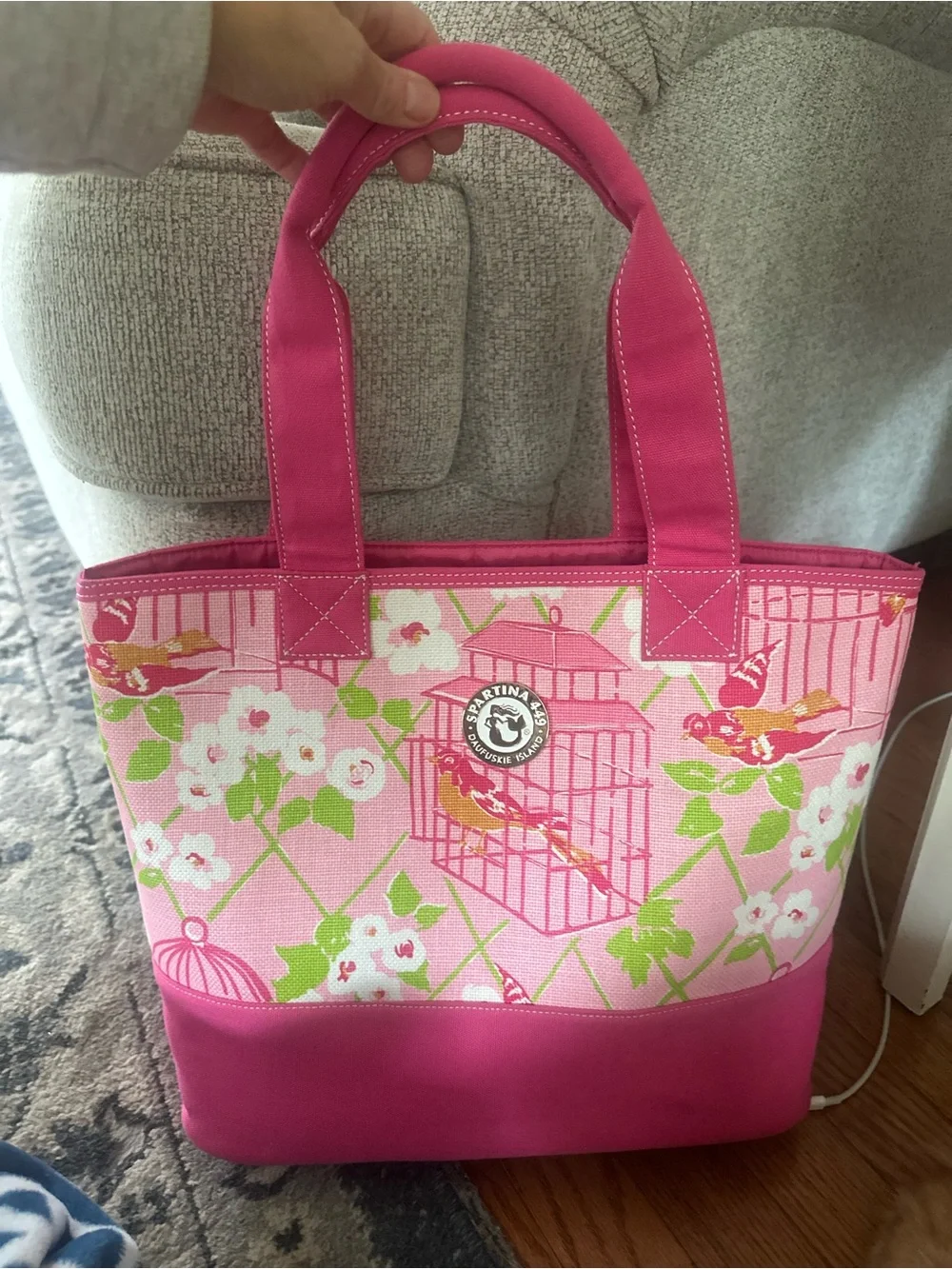 Preppy pink Spartina 449 Wilson Seabreeze tote bag